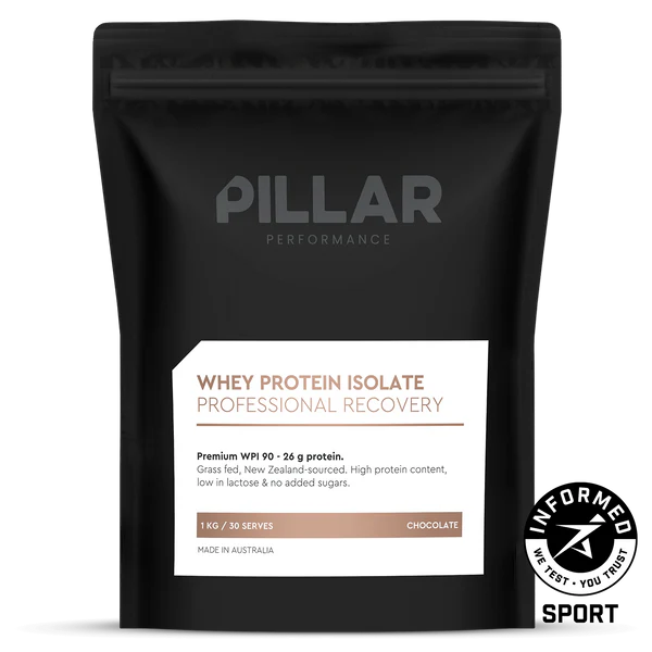 PILLAR Performance Grass Fed Whey Protein Isolate Chocolate 30 Serves