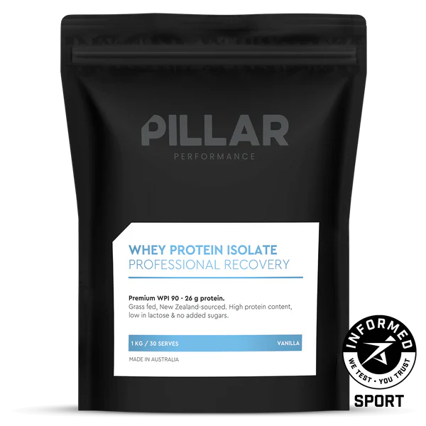 PILLAR Performance Grass Fed Whey Protein Isolate Vanilla 30 Serves