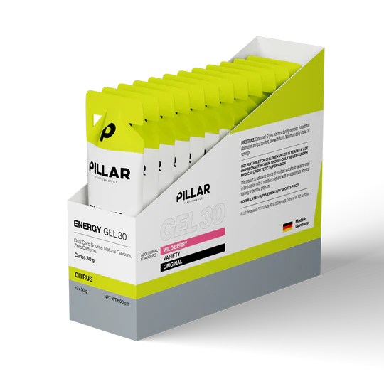PILLAR Performance Gel 30 Citrus Original Energy Gel 50g