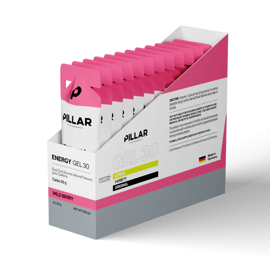 PILLAR Performance Gel 30 Wild Berry Original Energy Gel 50g