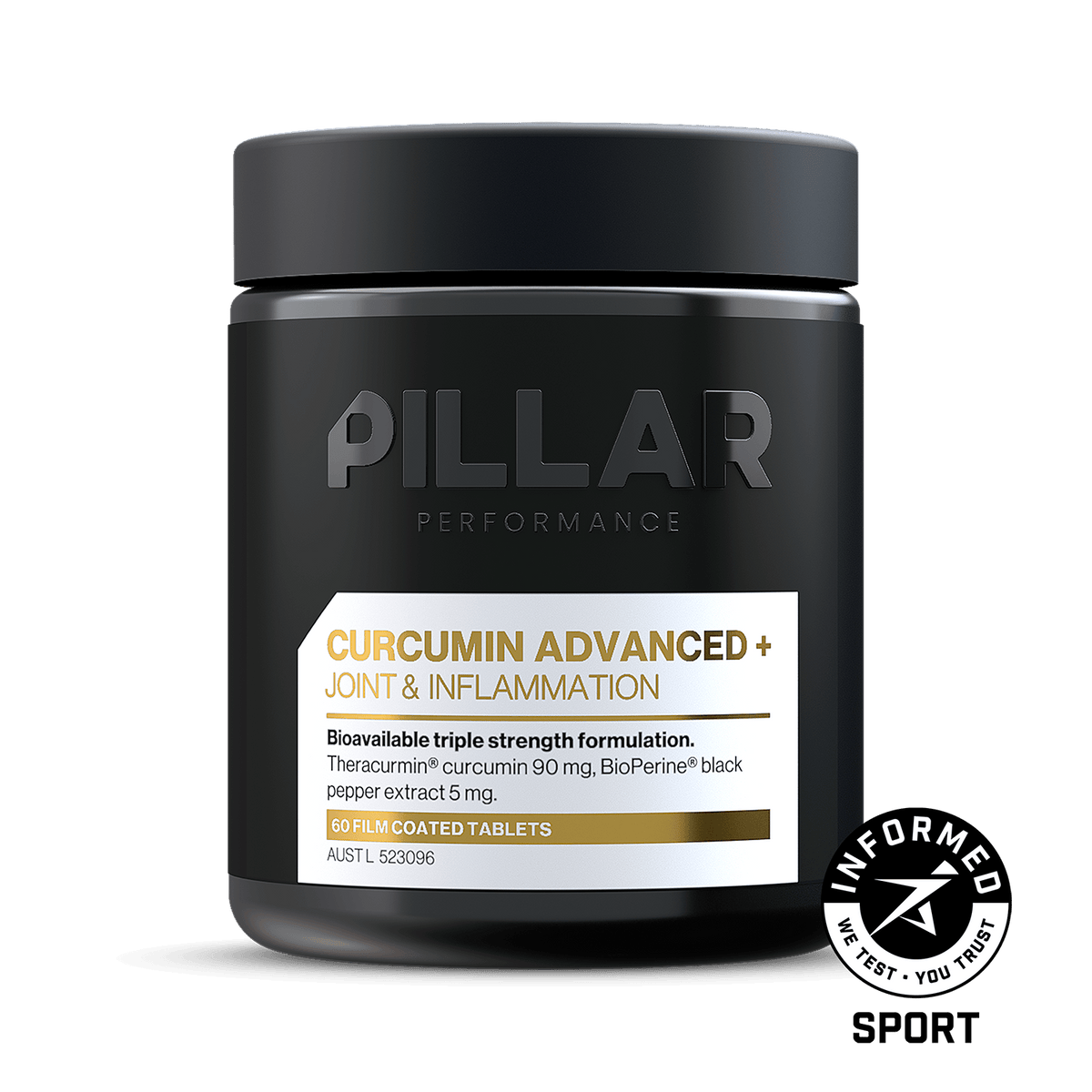 PILLAR Performance Curcumin Advanced+ 60 Tablets