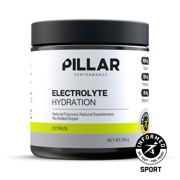 PILLAR Performance Electrolyte Hydration Powder Citrus 210g Jar