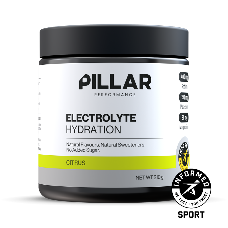 PILLAR Performance Electrolyte Hydration Powder Citrus 210g Jar