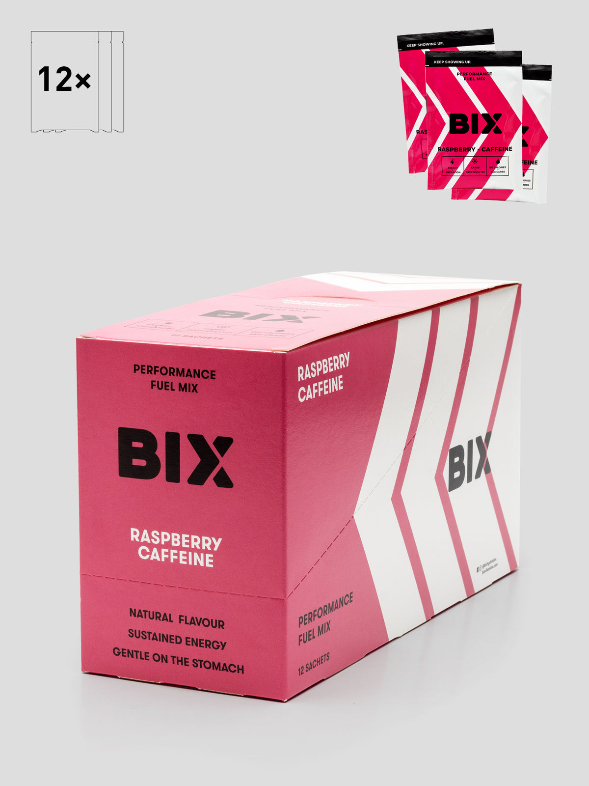 BIX Performance Fuel - High Carb Drink Mix Raspberry Caffeine