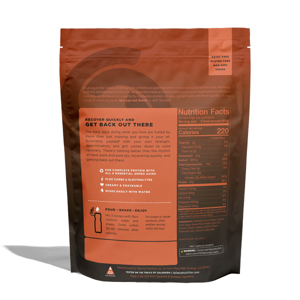 Tailwind Nutrition Fava Recovery Mix Salted Caramel - Large (20 Serves), Single Serve