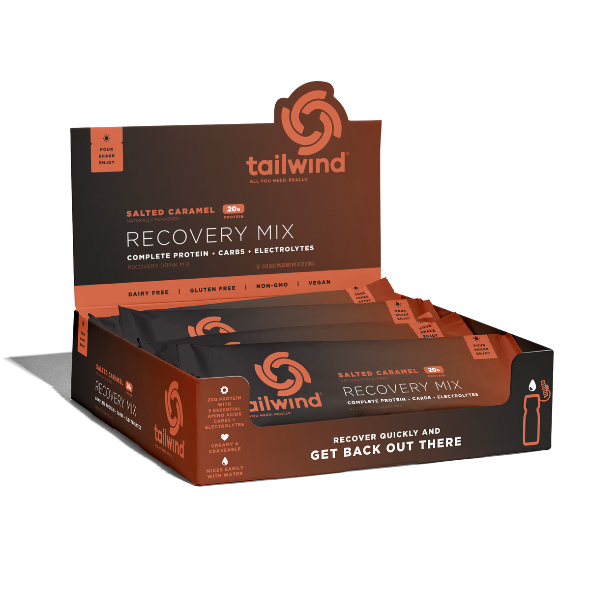 Tailwind Nutrition Fava Recovery Mix Salted Caramel - Large (20 Serves), Single Serve