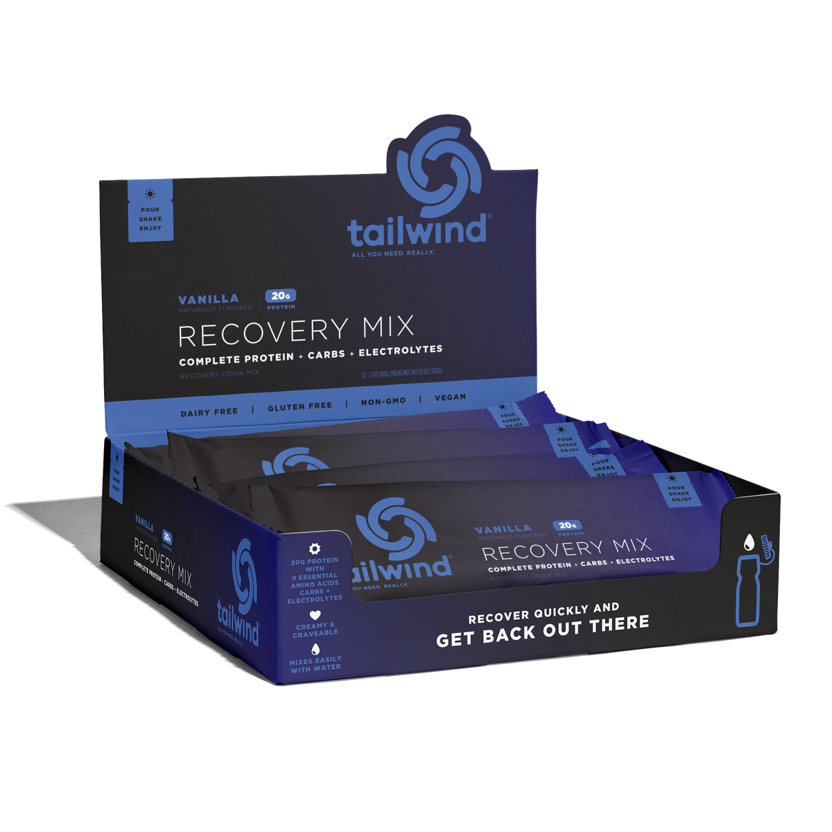 Tailwind Nutrition Fava Recovery Mix Vanilla - Large (20 Serves), Single Serve