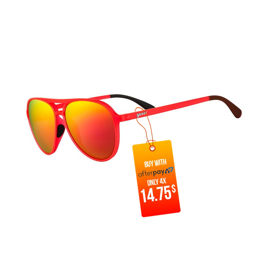 Goodr Mach Gs Aviator – Captain Blunt’s Red-eye