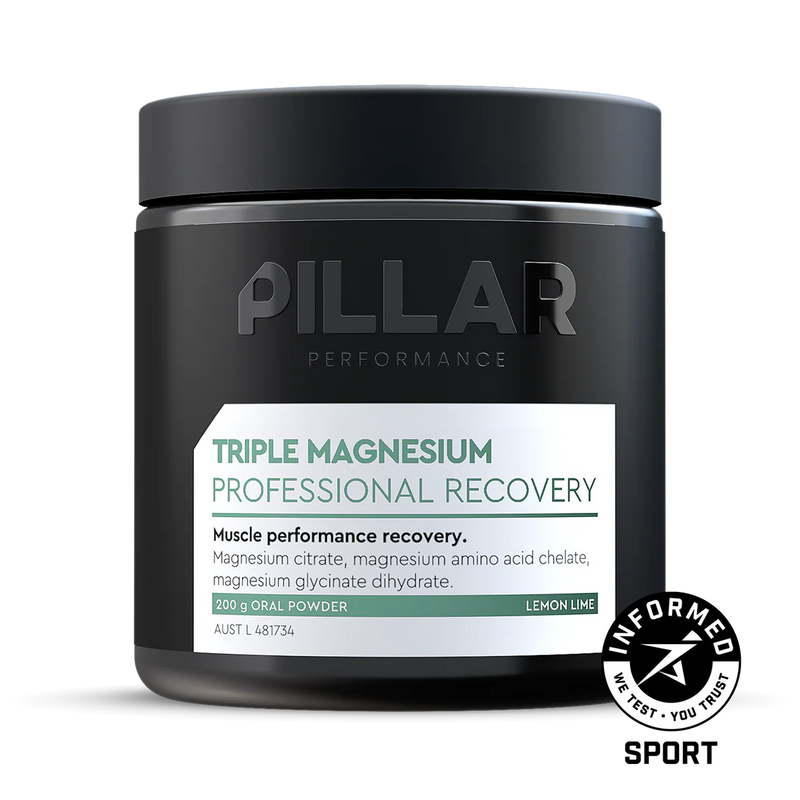 PILLAR Performance Triple Magnesium Powder – 40 Serve Tub Lemon Lime