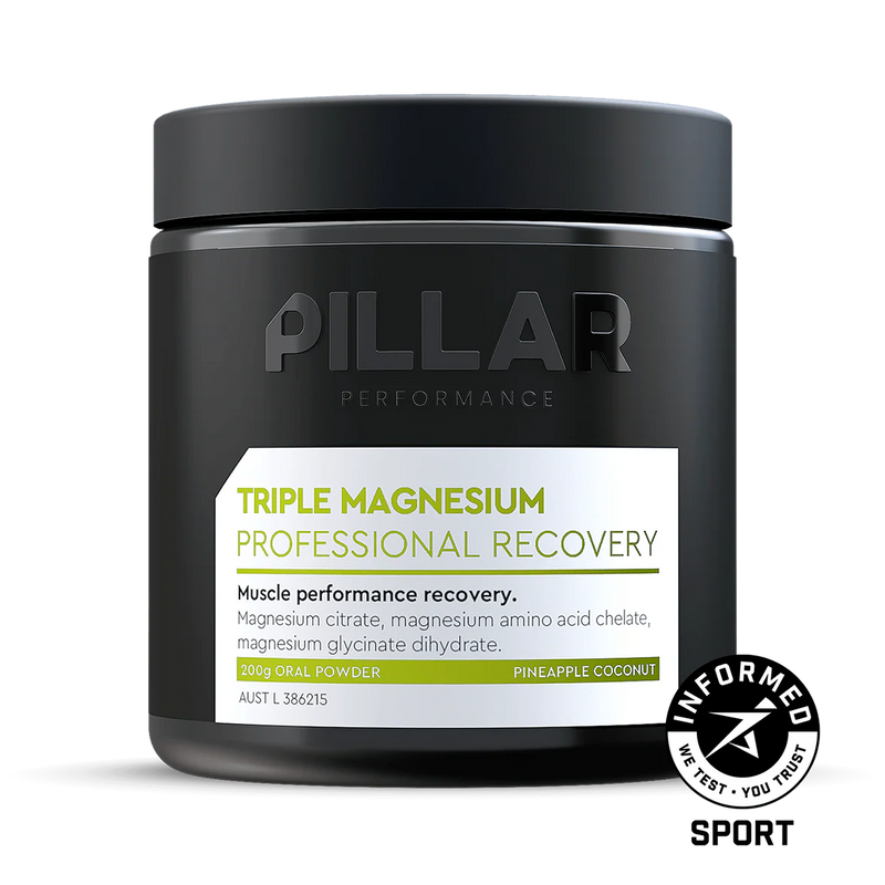 PILLAR Performance Triple Magnesium Powder – 40 Serve Tub Pineapple Coconut