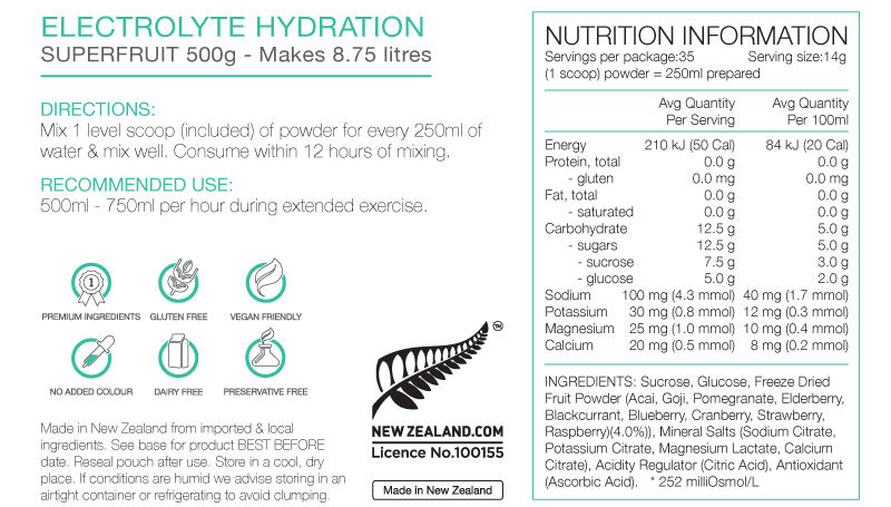 Pure Electrolyte Hydration 500g Pouch Lemon