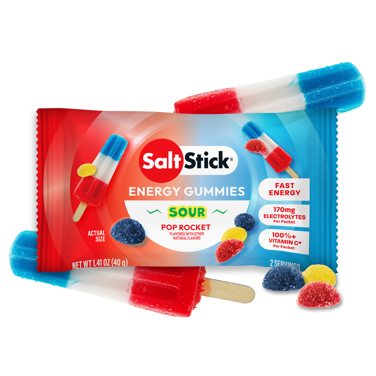 SaltStick Energy Gummies Rainbow Blast