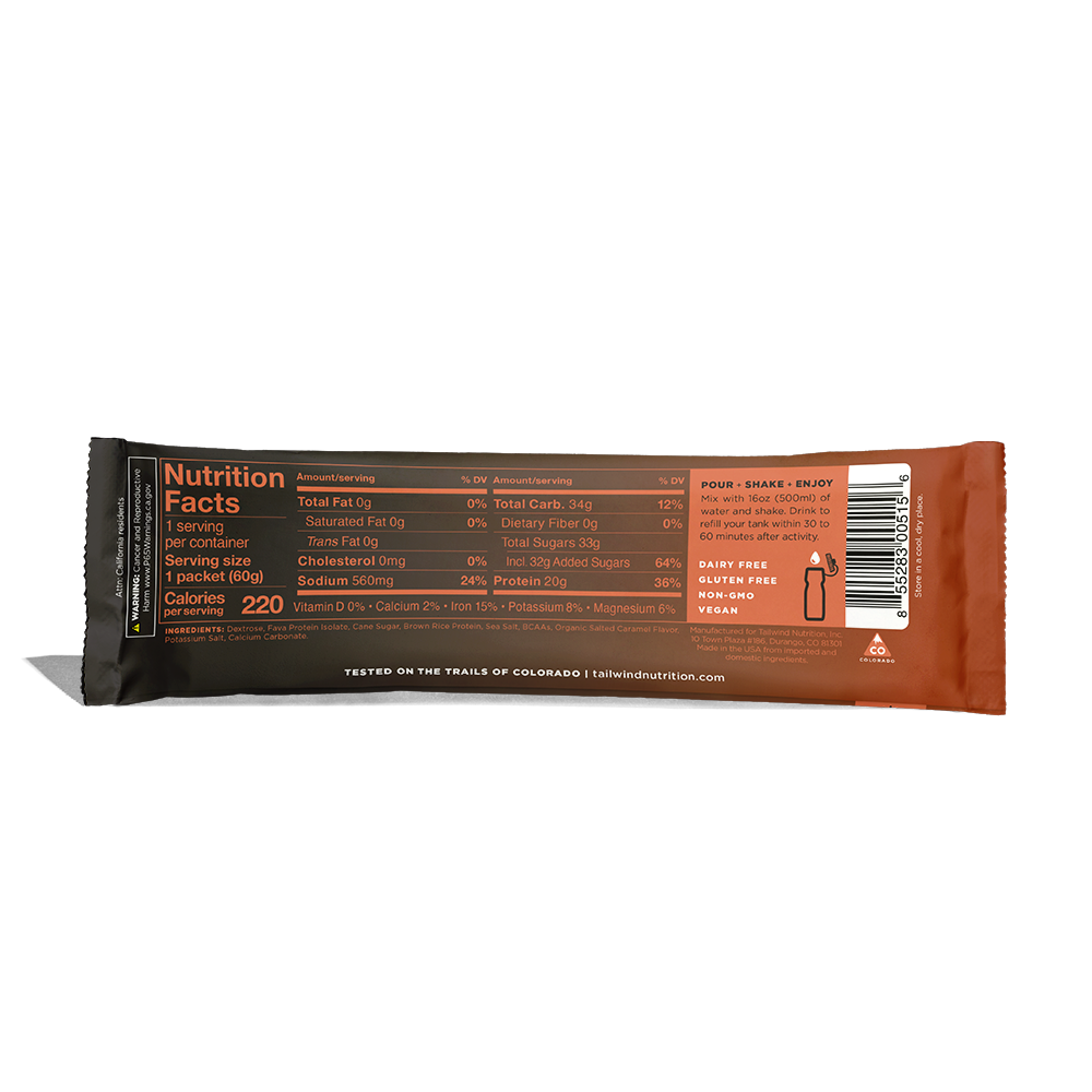 Tailwind Nutrition Fava Recovery Mix Salted Caramel - Large (20 Serves), Single Serve