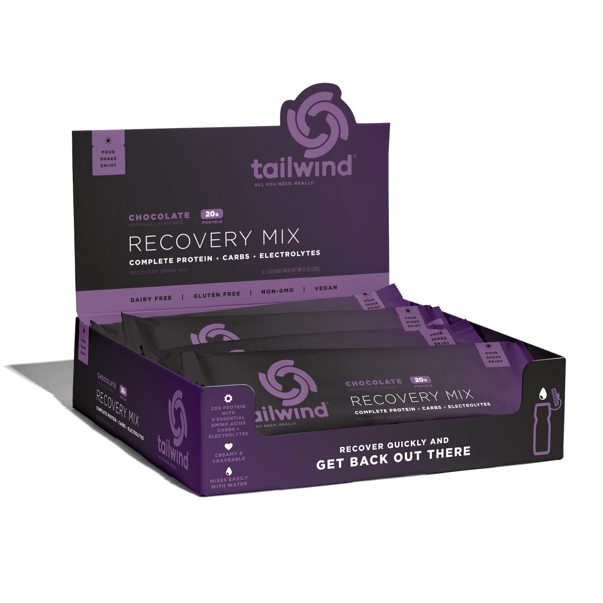 Tailwind Nutrition Fava Recovery Mix Chocolate - Large, Single Serve